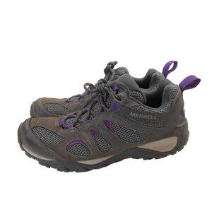 Merrell Yokota Women's Size 9.5 Suede Gray Purple Trail Hiking Shoes J85904